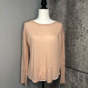 vince. 100% Linen Long Sleeve Top